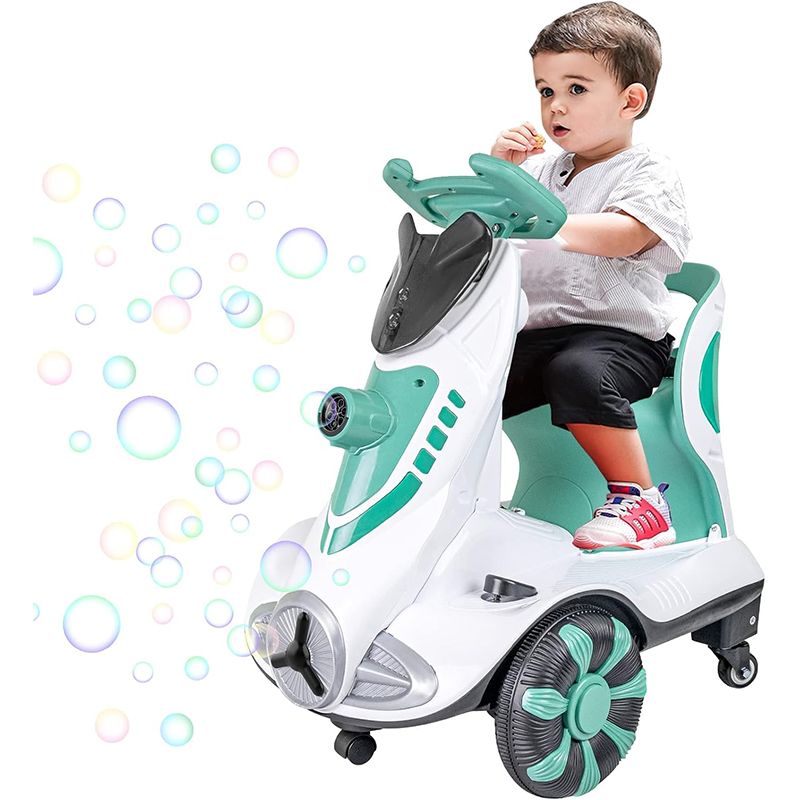 6V Kids Electric Ride-On Car with Bubble Function 2 in 1 Remote Control and Manual