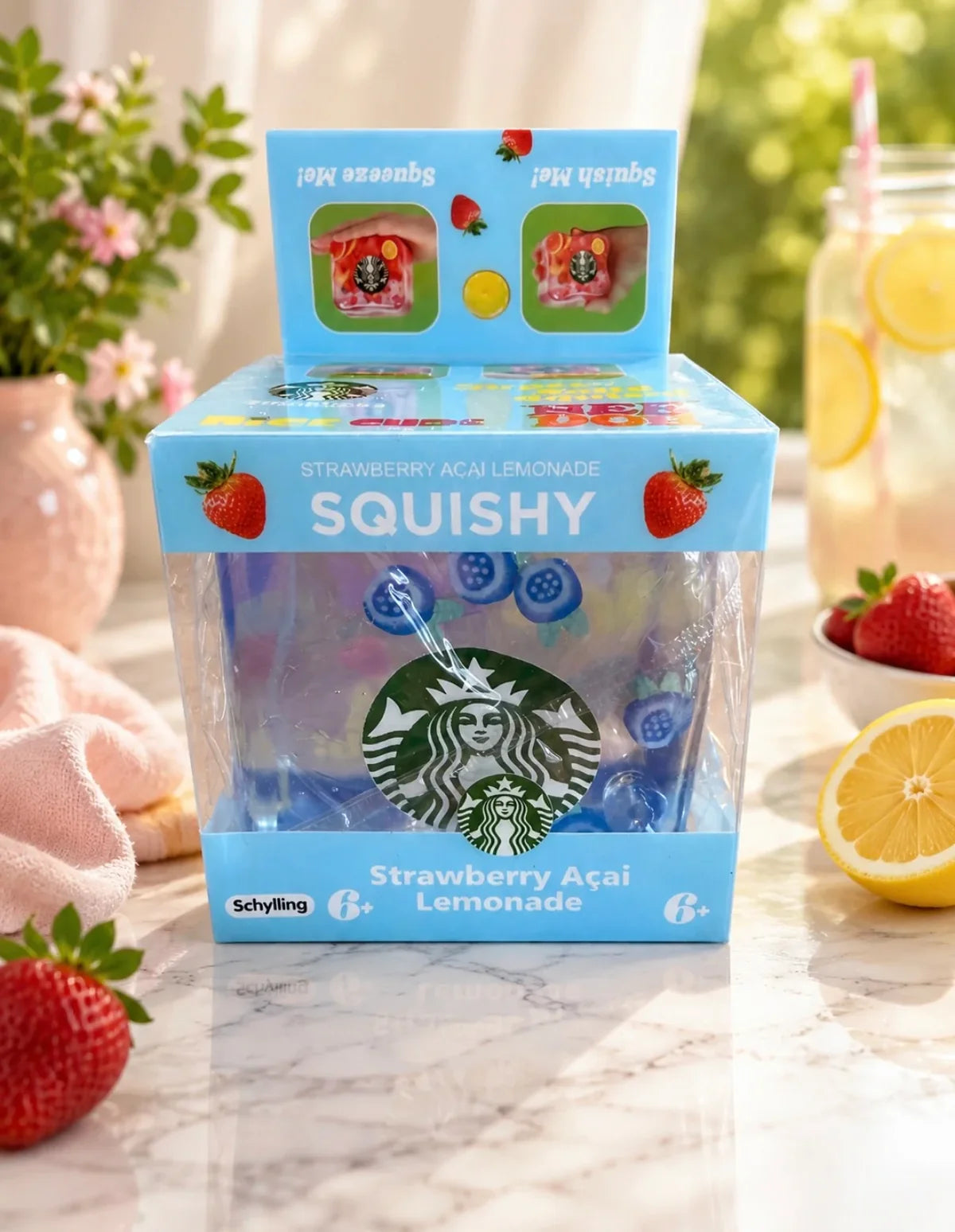 1 Pc of Ice Cube Squishy Toy, Ocean Cube Stress Ball, Square Sensory Fidget Toy for Adults & Teens, Soft Squeeze Stress Relief Ball, Anxiety Relief Desk Toy, Snowflake Gel Toy