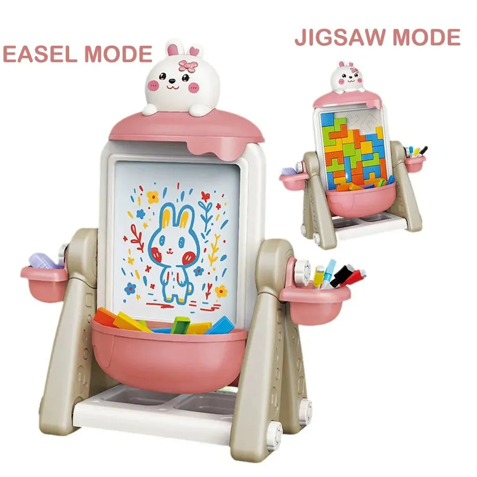 2-in-1 Brilliant Children's Drawing Board & Brick Toy