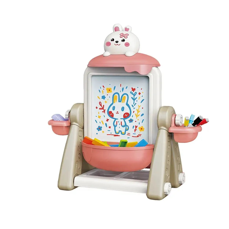 2-in-1 Brilliant Children's Drawing Board & Brick Toy