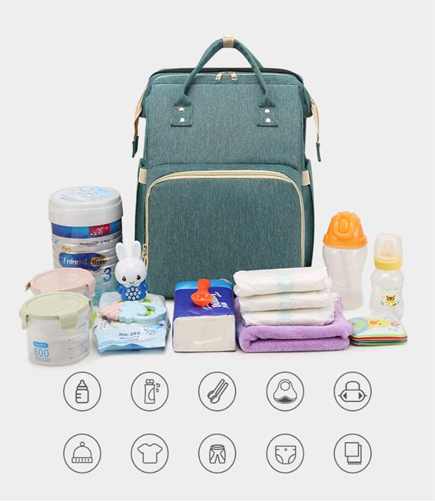3-in-1 Diaper Bag Backpack Multi-Functional Mummy Bag with Insulated Pocket & Changing Station
