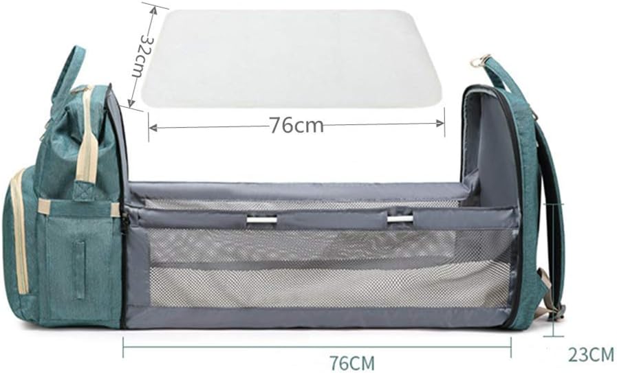 3-in-1 Diaper Bag Backpack Multi-Functional Mummy Bag with Insulated Pocket & Changing Station