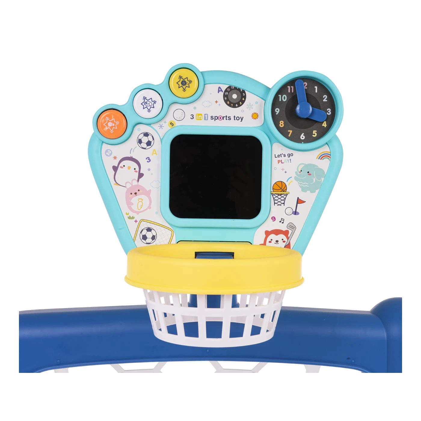 3-in-1 Interactive Sports Set Football, Basketball & Golf Toy for Toddlers 18 Months+Sound & Light Effects