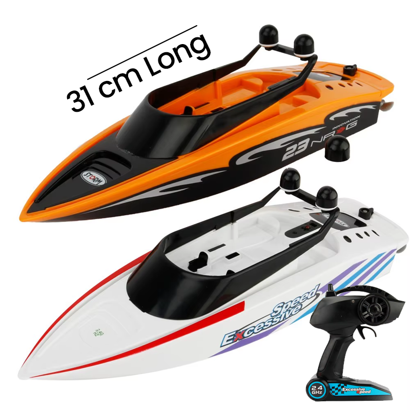 31 cm Long Racing RC Boat for Kids Remote Control Speed Boat, 2.4GHz, 35–40m Range