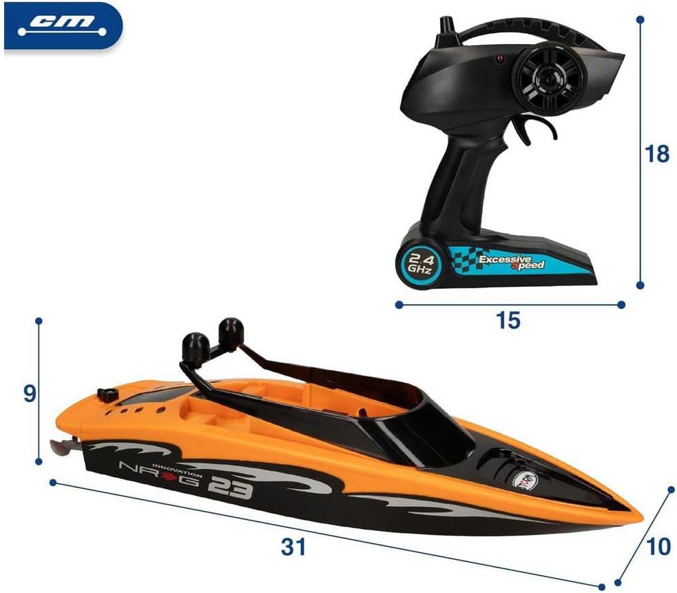 31 cm Long Racing RC Boat for Kids Remote Control Speed Boat, 2.4GHz, 35–40m Range