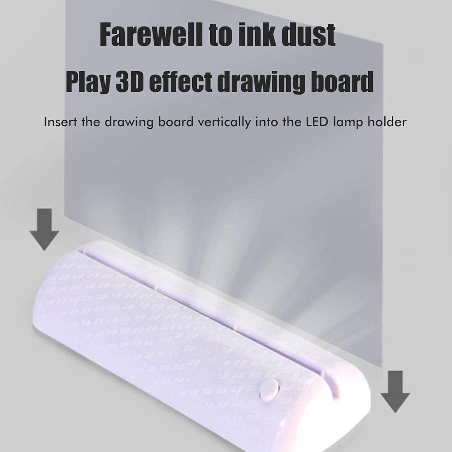 3D Fluorescent Drawing Board Magic Light Reusable Writing Tablet with 3D Glasses for Kids
