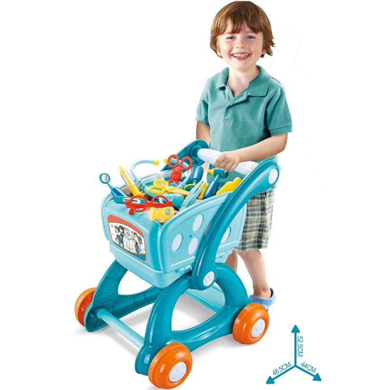 3‑in‑1 Educational Doctor Toy Set Pretend Play Medical Cart & Tools