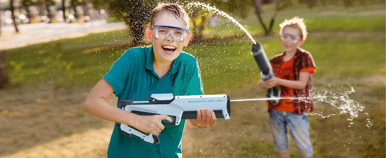 42cm High-Pressure Electric Water Gun for Adults & Kids – Automatic Water Absorption