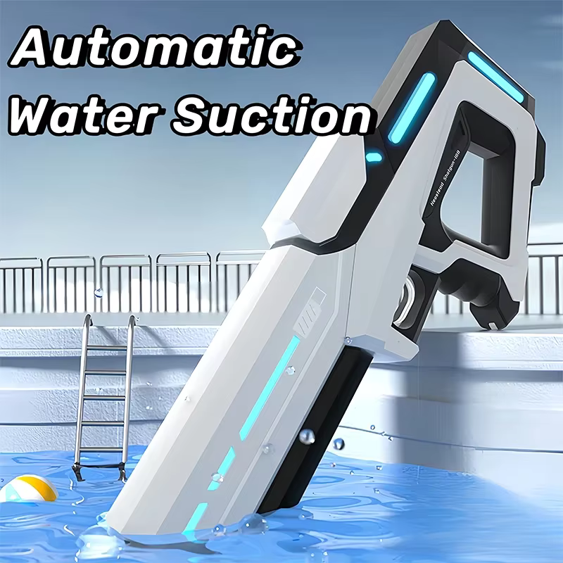 42cm High-Pressure Electric Water Gun for Adults & Kids – Automatic Water Absorption
