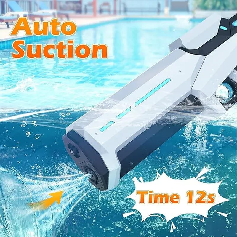 42cm High-Pressure Electric Water Gun for Adults & Kids – Automatic Water Absorption