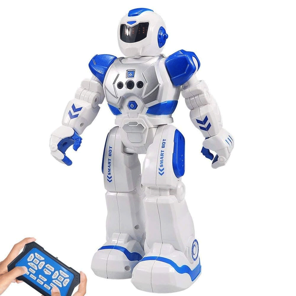 Smart Remote Control Robot for Kids Programmable Educational Toy with LED Light