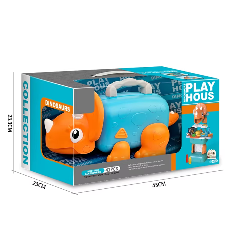 46PCS Kids Dinosaur Kitchen Playset Pretend Cooking Toys