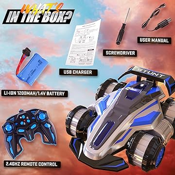 4WD Stunt Car - High-Speed Off-Road RC Car with 360° Flips and Lights