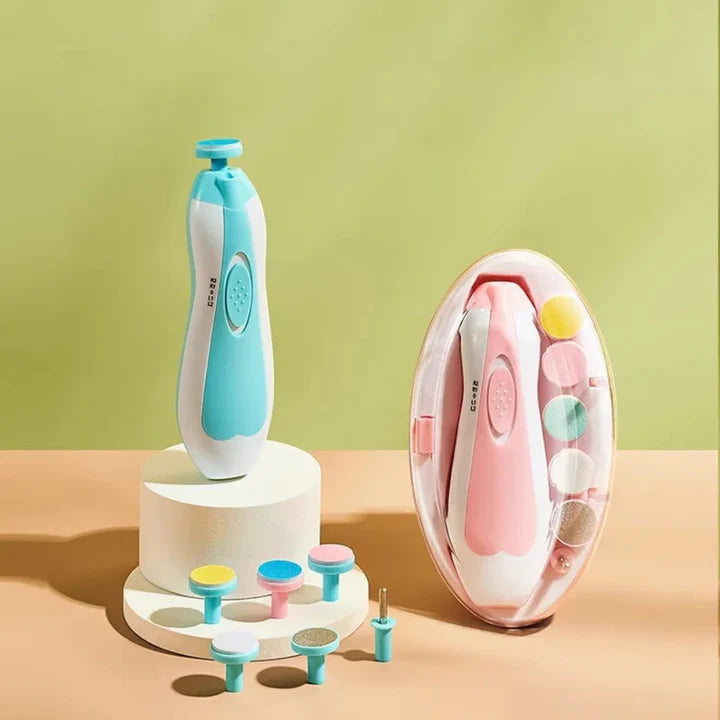 6-in-1 Electric Baby Nail Trimmer Set Safe Nail File & Clippers for Newborns & Toddlers