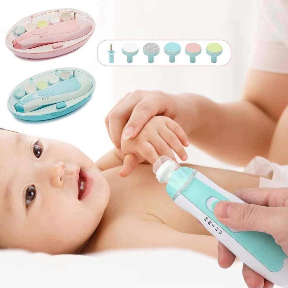 6-in-1 electric baby baby divel set file file safe file and clippers for netborns & addlers