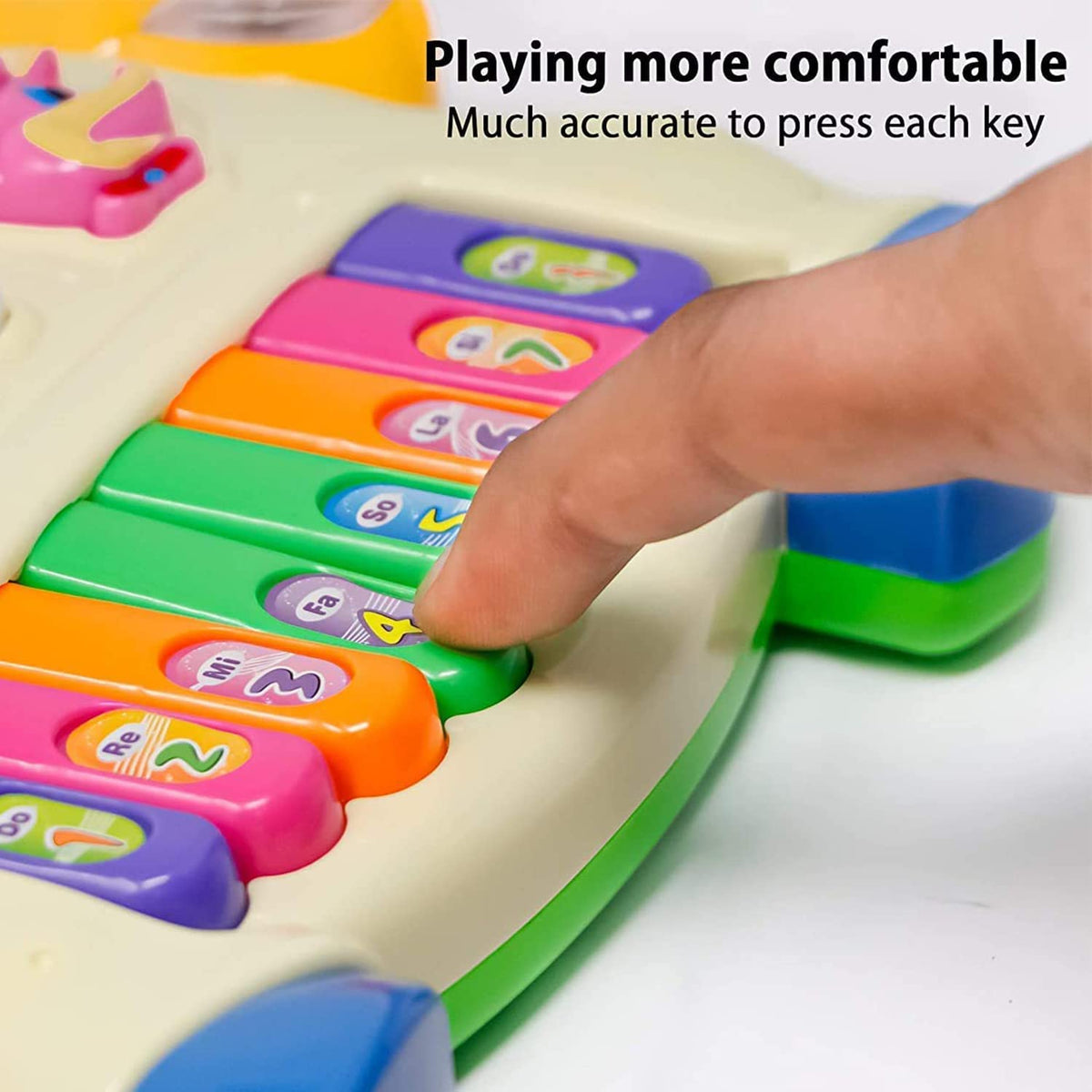 Rabbit Musical Piano Toy for Kids Animal Sounds, Music & Flashing Lights