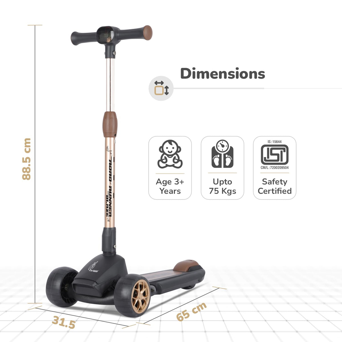Road Runner Blaze Foldable Kick Scooter for Kids