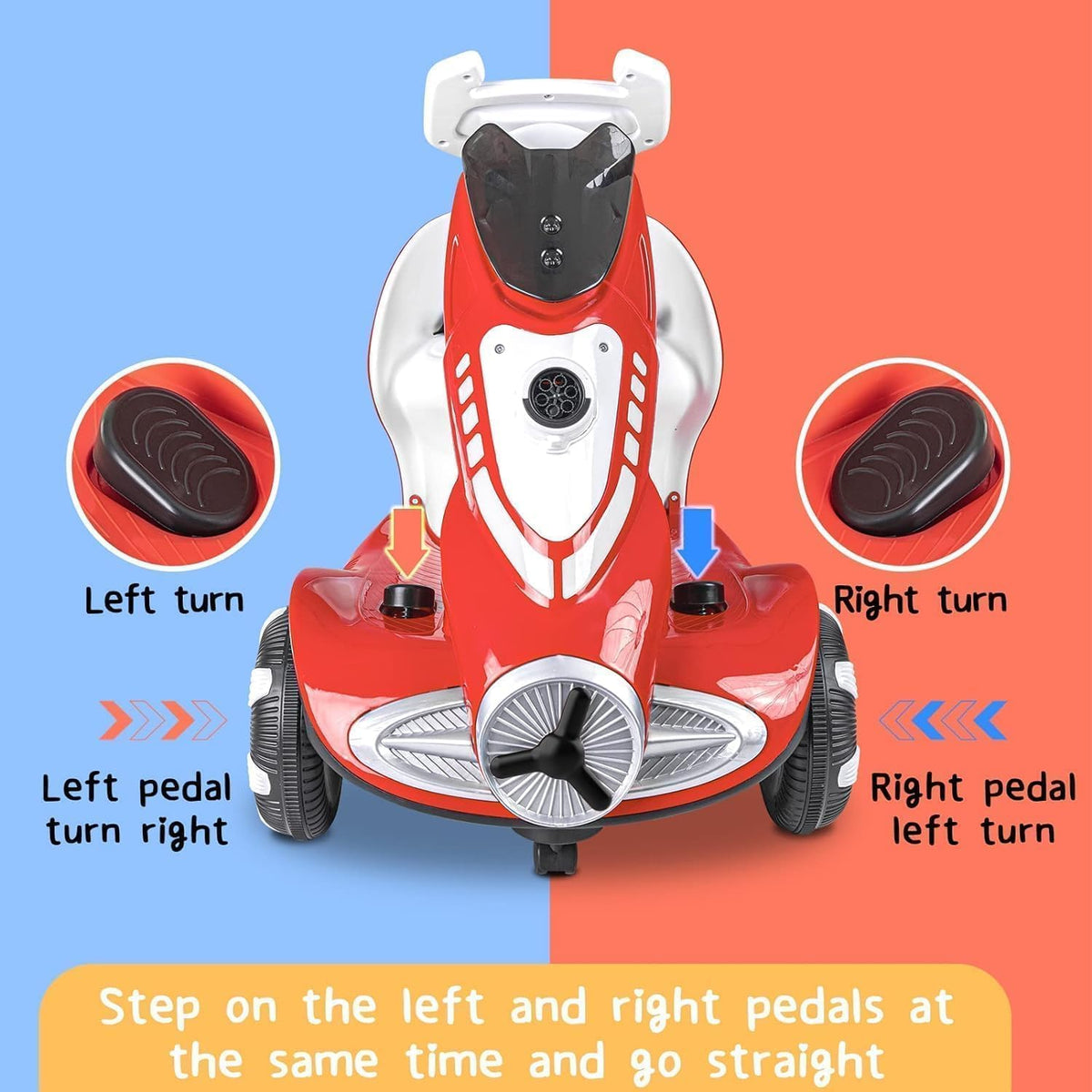 6V Kids Electric Ride-On Car with Bubble Function 2 in 1 Remote Control and Manual