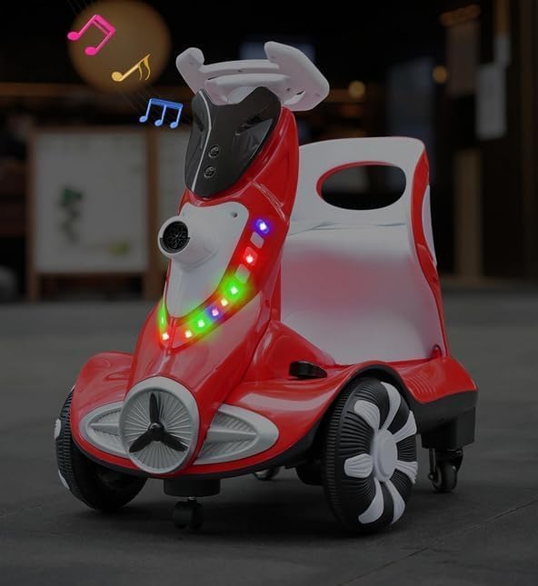 6V Kids Electric Ride-On Car with Bubble Function 2 in 1 Remote Control and Manual