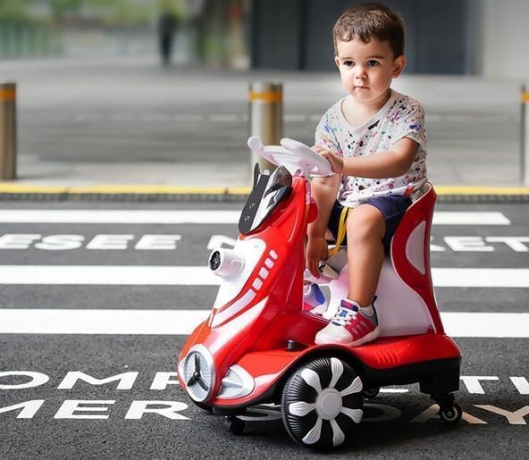 6V Kids Electric Ride-On Car with Bubble Function 2 in 1 Remote Control and Manual