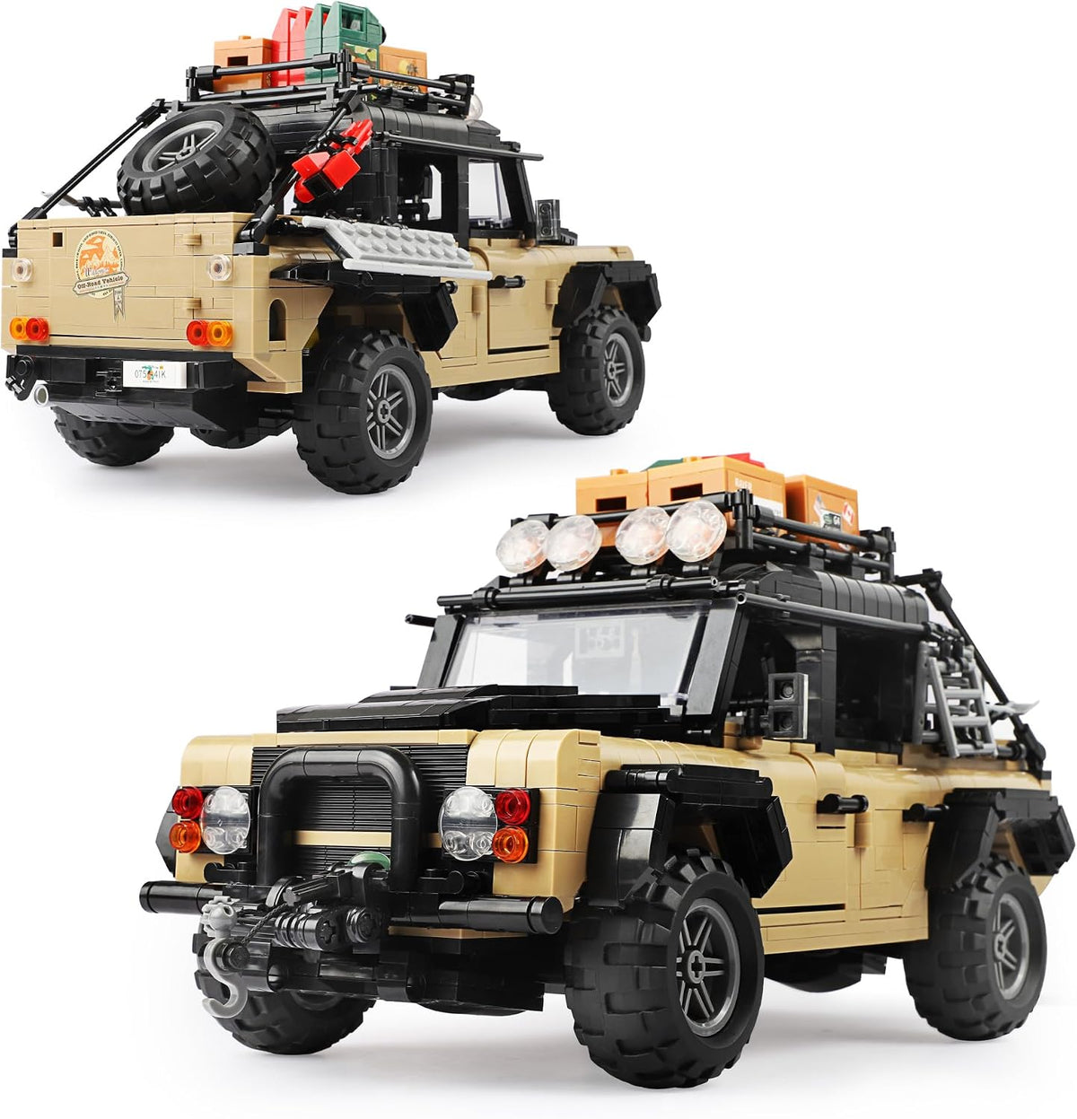1:12 Off-Road Car Building Blocks 1613-Piece Engineering Model Kit