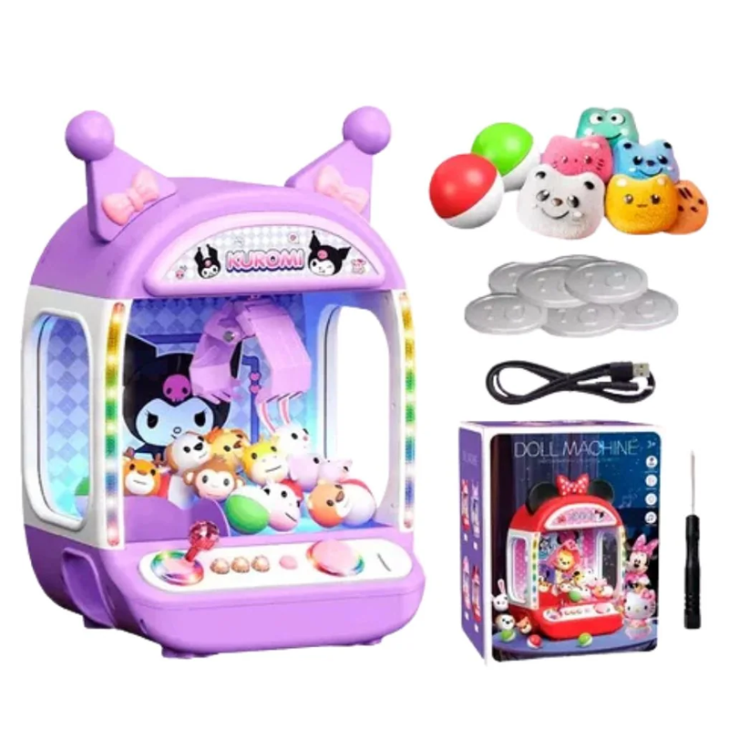 Kuromi-Themed Claw Machine Toy for Kids Mini Arcade Game with Lights, Sounds