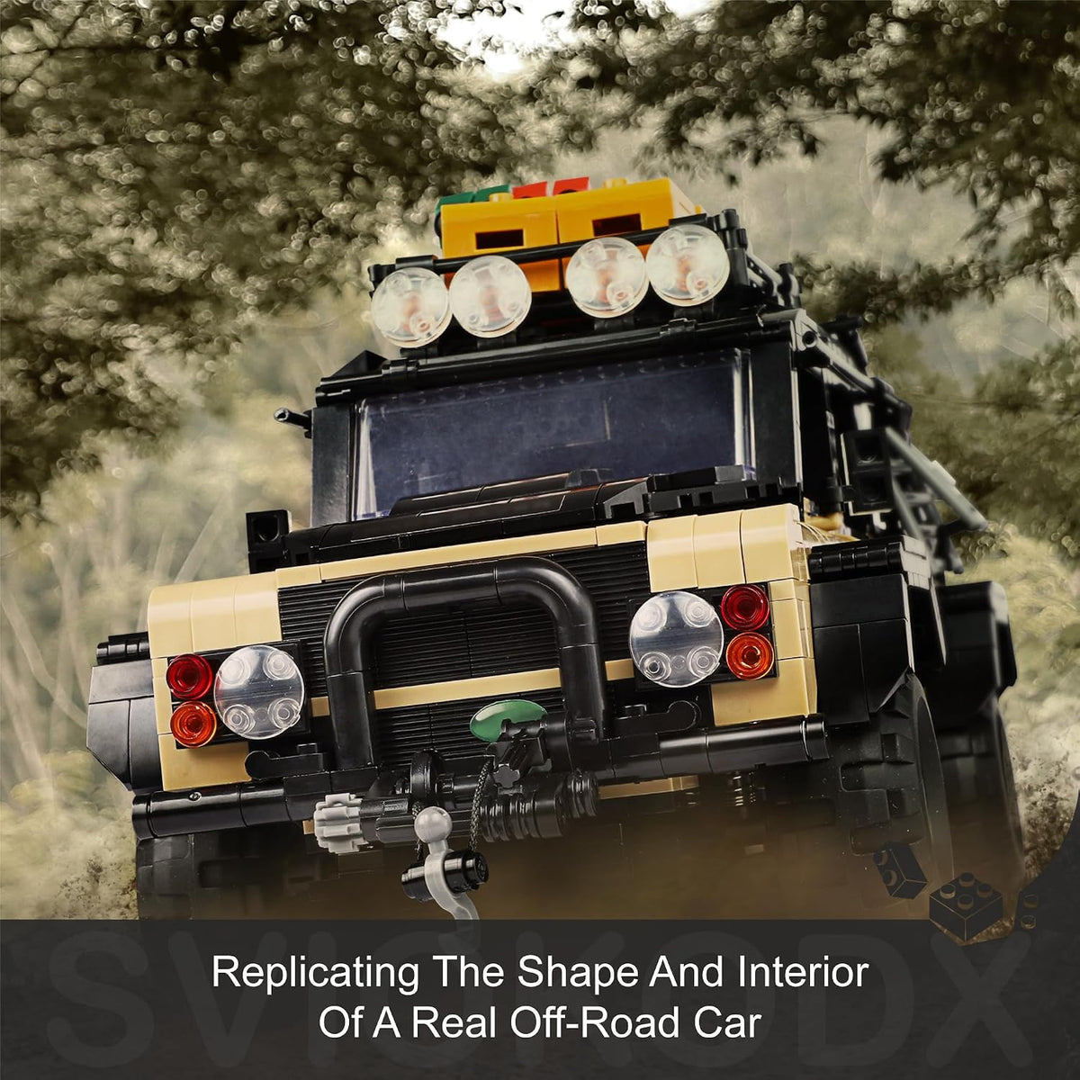 1:12 Off-Road Car Building Blocks 1613-Piece Engineering Model Kit