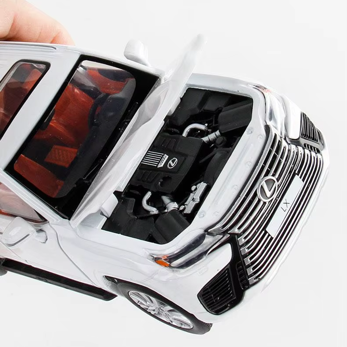 Lexus LX600 SUV Sports Iron Car Toy  Light-Up Model Free Wheel Gift for Kids 2 Years older