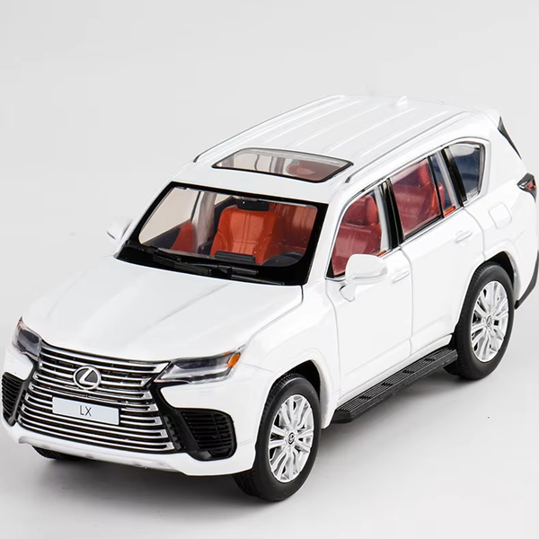Lexus LX600 SUV Sports Iron Car Toy  Light-Up Model Free Wheel Gift for Kids 2 Years older