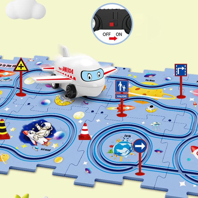 C Type 25-Piece Diy Track Construction Set Electric Puzzle Racer Car