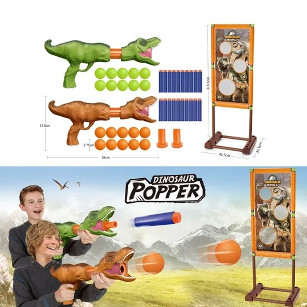 Dinosaur Foam Ball Shooter Fun Plastic Toy Gun for Kids