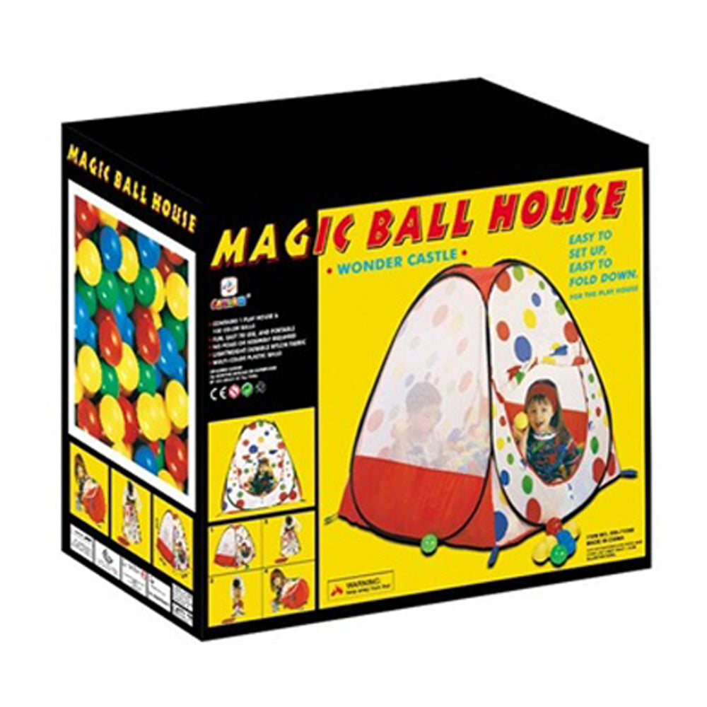 Magic Ball House Children’s Tent Playhouse with 50 Ocean Balls, Indoor & Outdoor Play, for Ages 3+