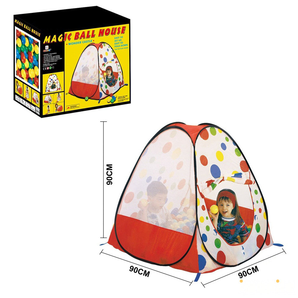 Magic Ball House Children’s Tent Playhouse with 50 Ocean Balls, Indoor & Outdoor Play, for Ages 3+