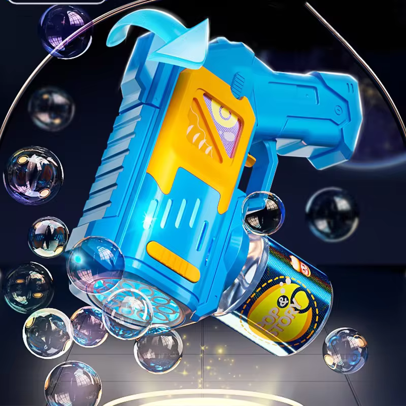 Automatic LED Bubble Gun Toy Light Up Bubble Machine for Kids