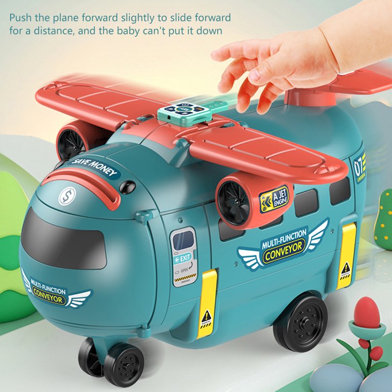 3-in-1 Airplane Toy Light-Up Steering Wheel & Early Education Fun with music
