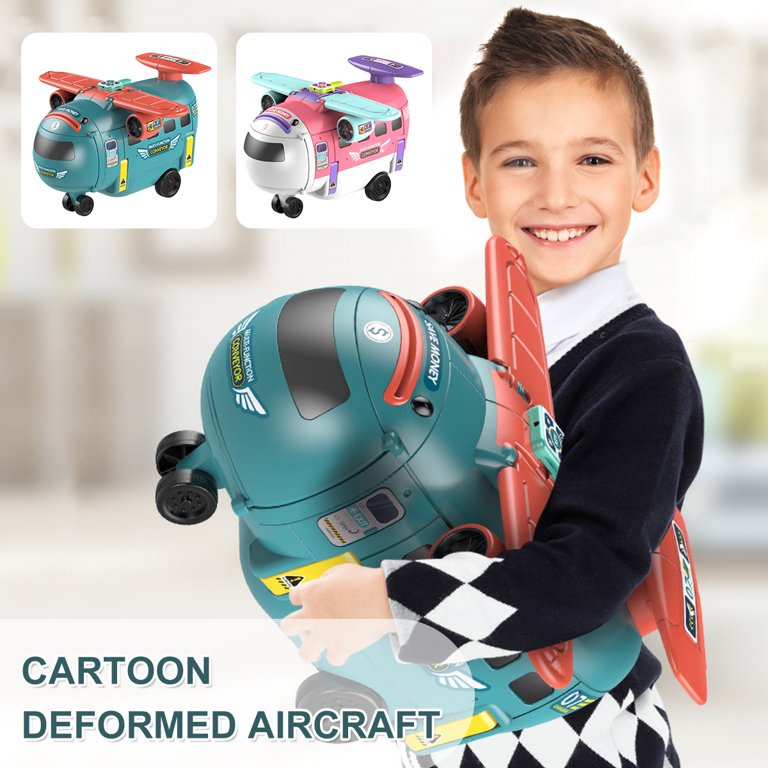 3-in-1 Airplane Toy Light-Up Steering Wheel & Early Education Fun with music