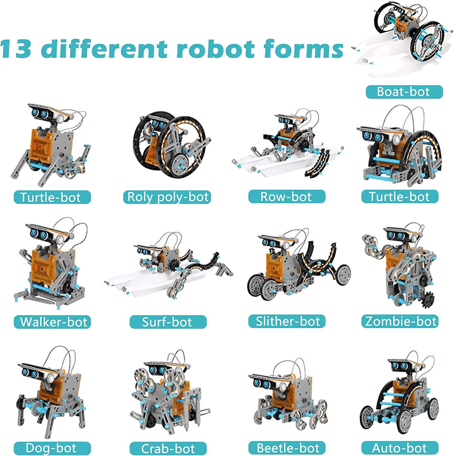 Assembling education 12 in 1 stem solar robot kit toys building science stem robot toy