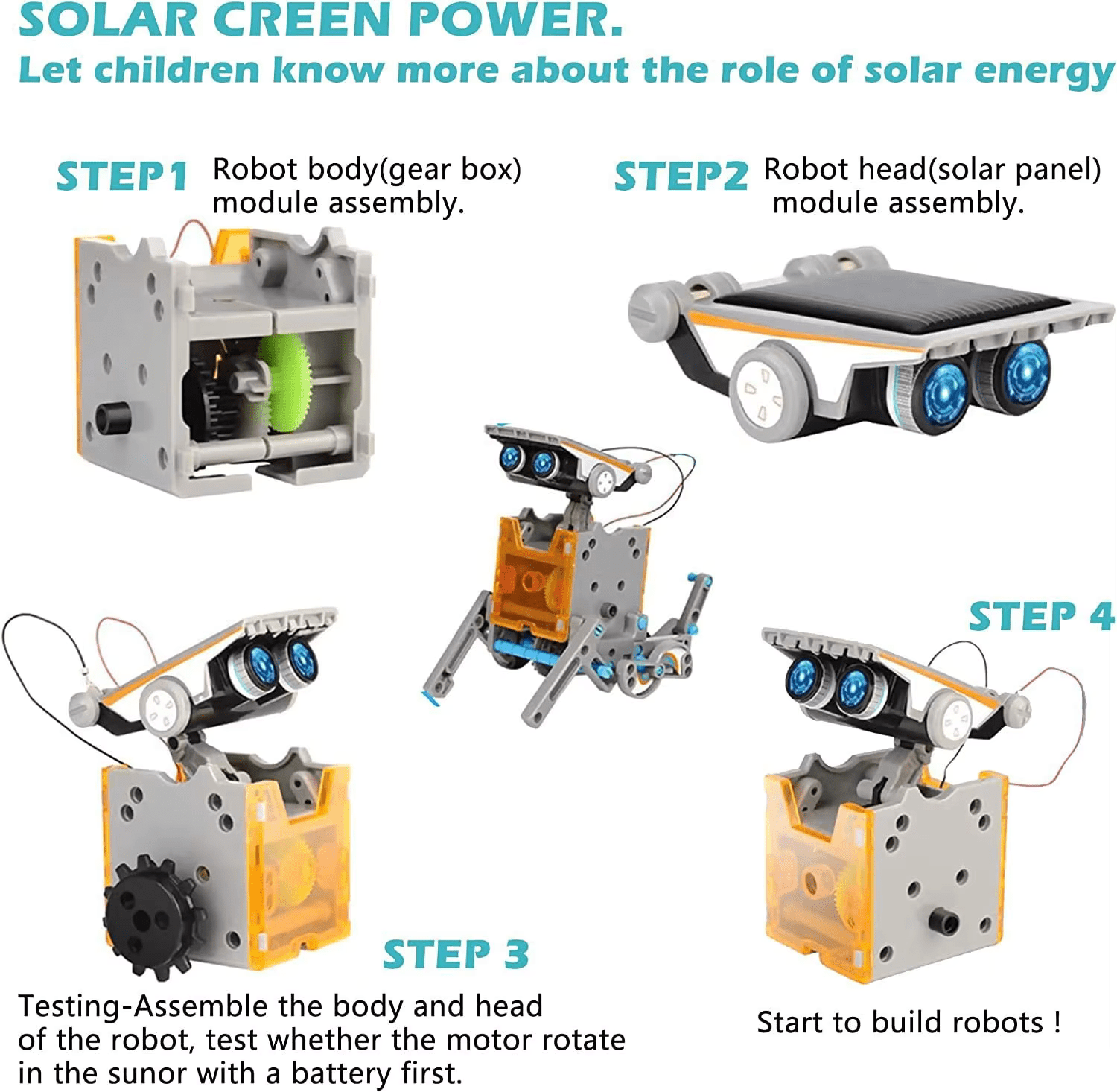 Assembling education 12 in 1 stem solar robot kit toys building science stem robot toy