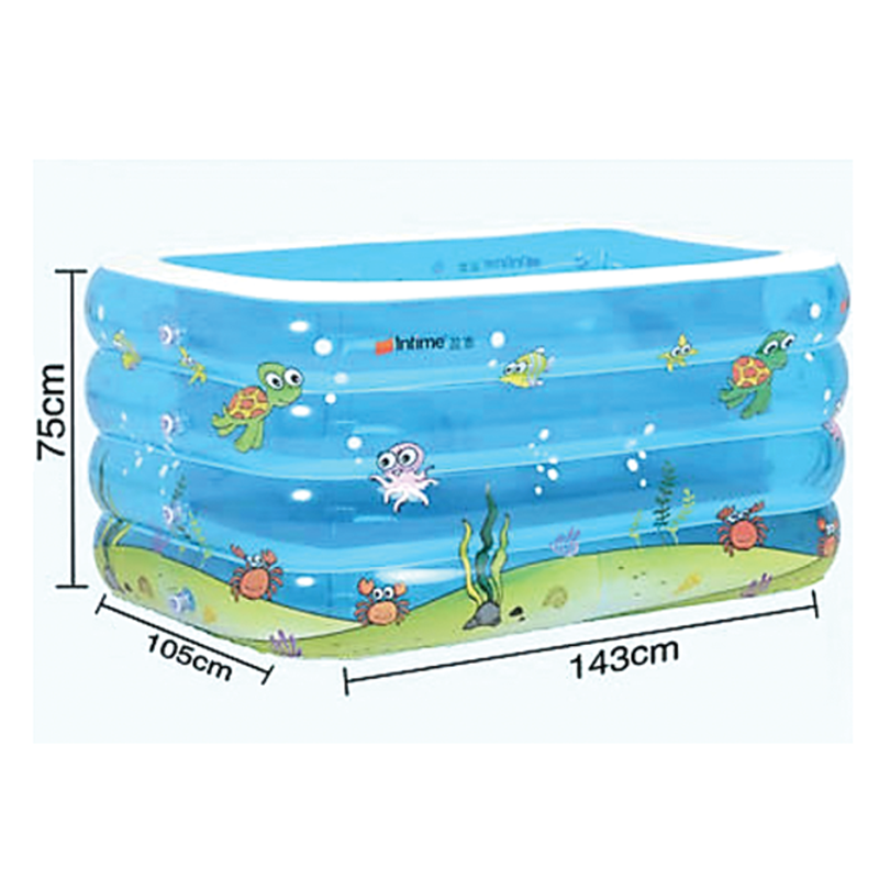 Baby Super Pool Rectangular Printed Leisure Pool 143*105*75cm