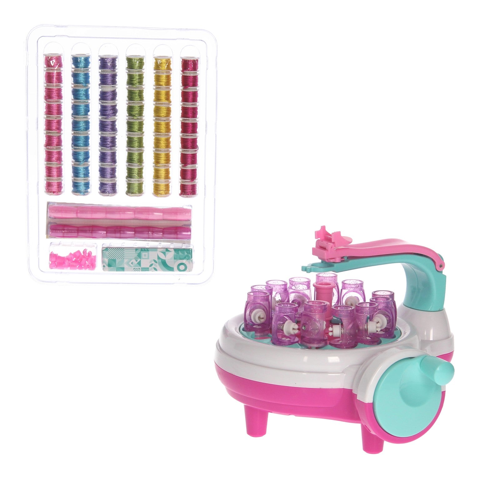 Bracelet Making Machine Craft Kit for Kids, 54 Spools, Create Unique Bracelets, Ages 5+