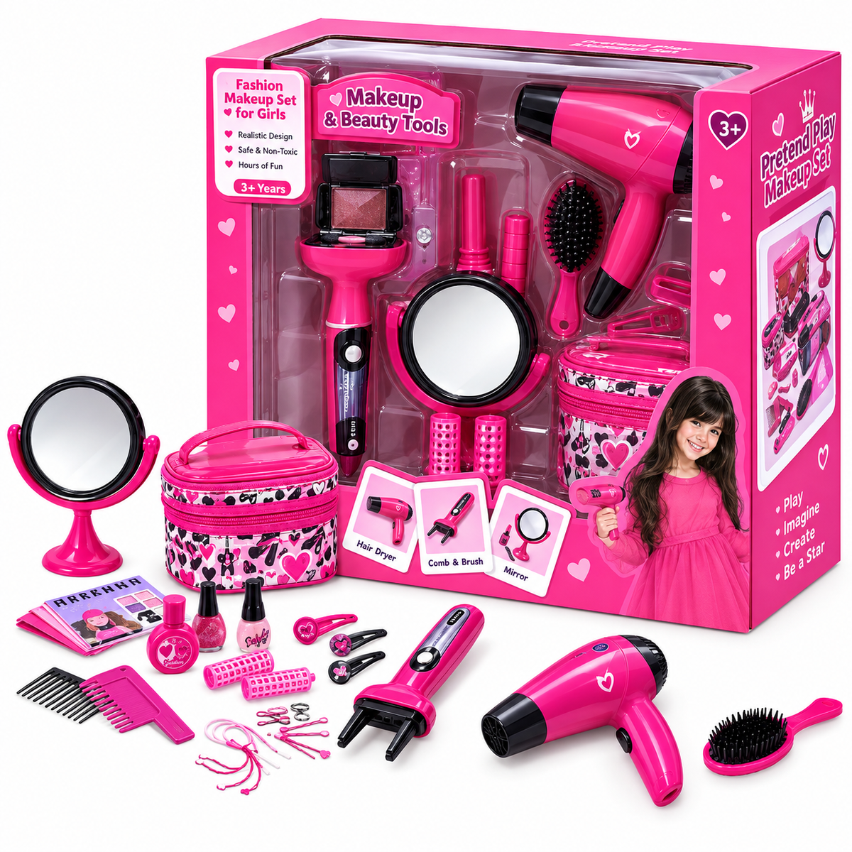 Kids Beauty Salon Play Set – Complete Glam Kit