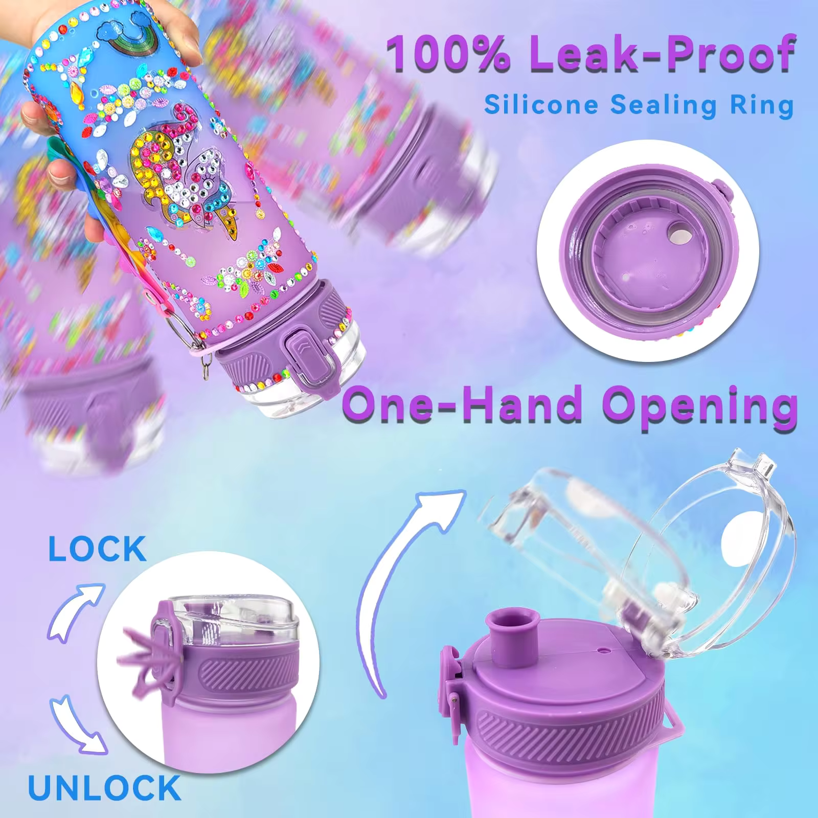 Decorate Your Own Water Bottle Kit Unicorn Diamond Painting Crafts for Girls