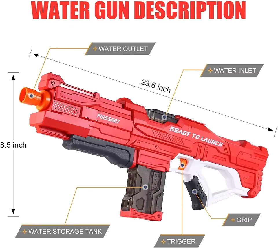 Long Range Electric Water Gun Toy Fully Automatic Blaster for Kids