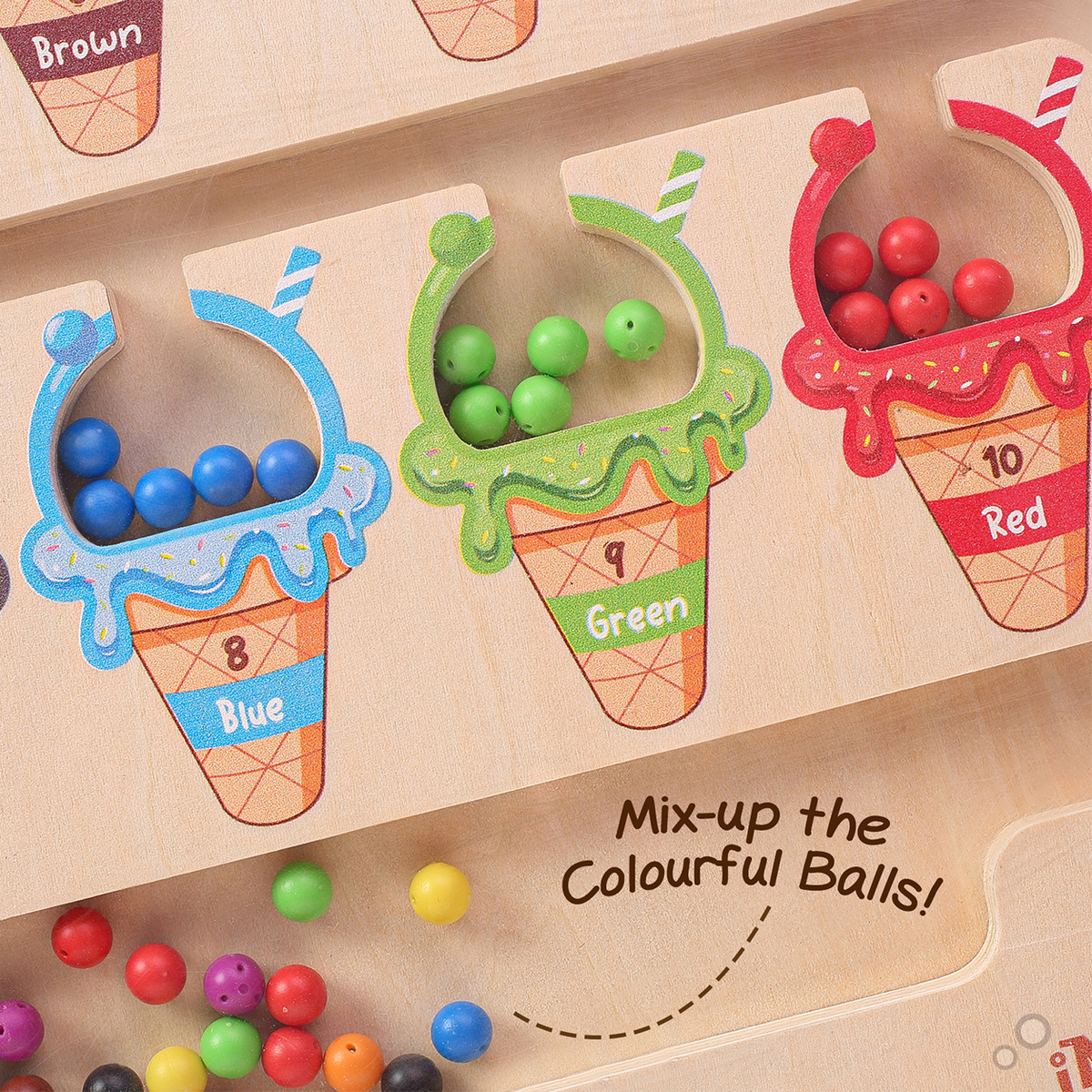 Ice Cream Magnetic Maze Toy for Kids Sorting, Matching & Problem-Solving Learning Game