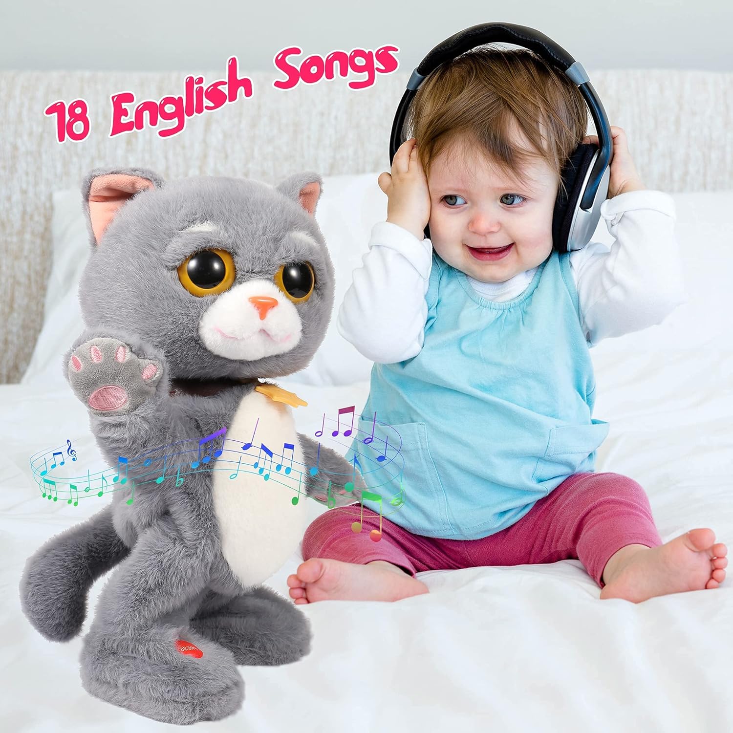 Jollyza® Interactive Singing Dancing Cat Musical  Kids toy