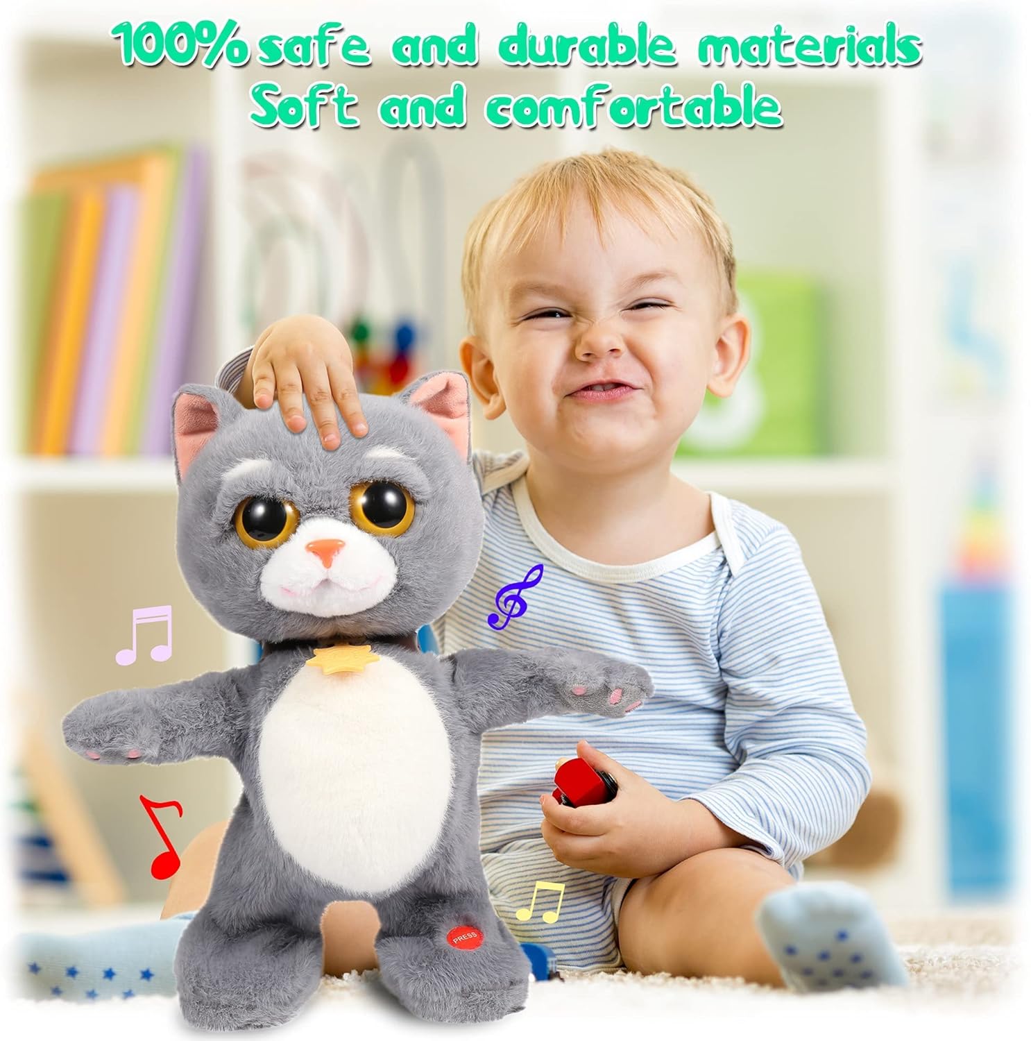Jollyza® Interactive Singing Dancing Cat Musical  Kids toy