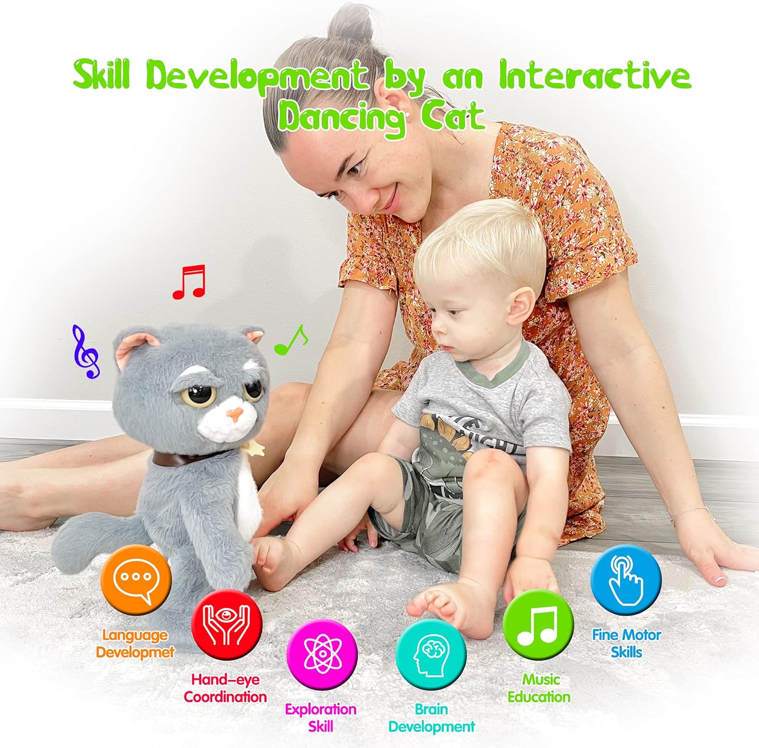 Jollyza® Interactive Singing Dancing Cat Musical  Kids toy