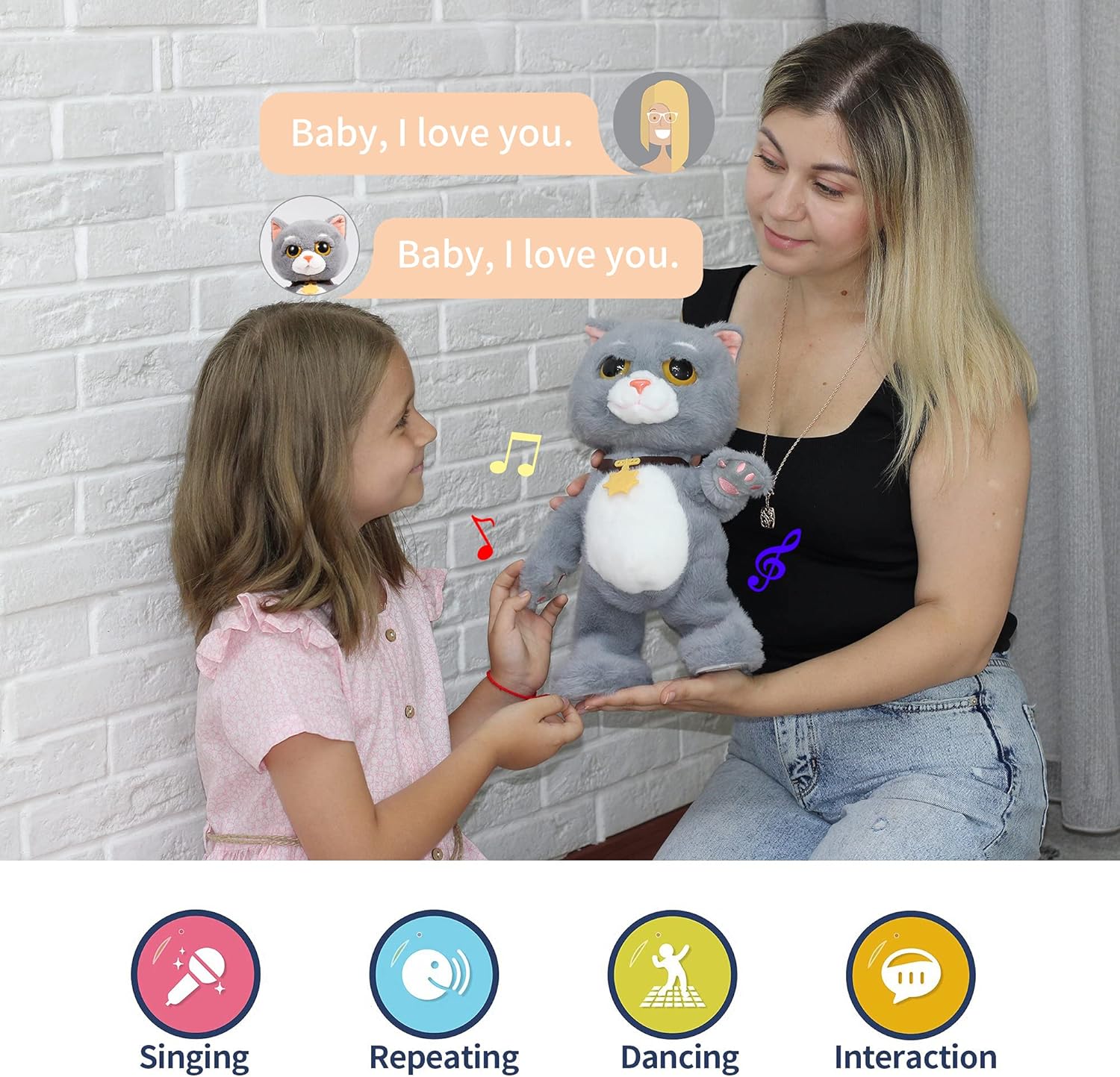 Jollyza® Interactive Singing Dancing Cat Musical  Kids toy