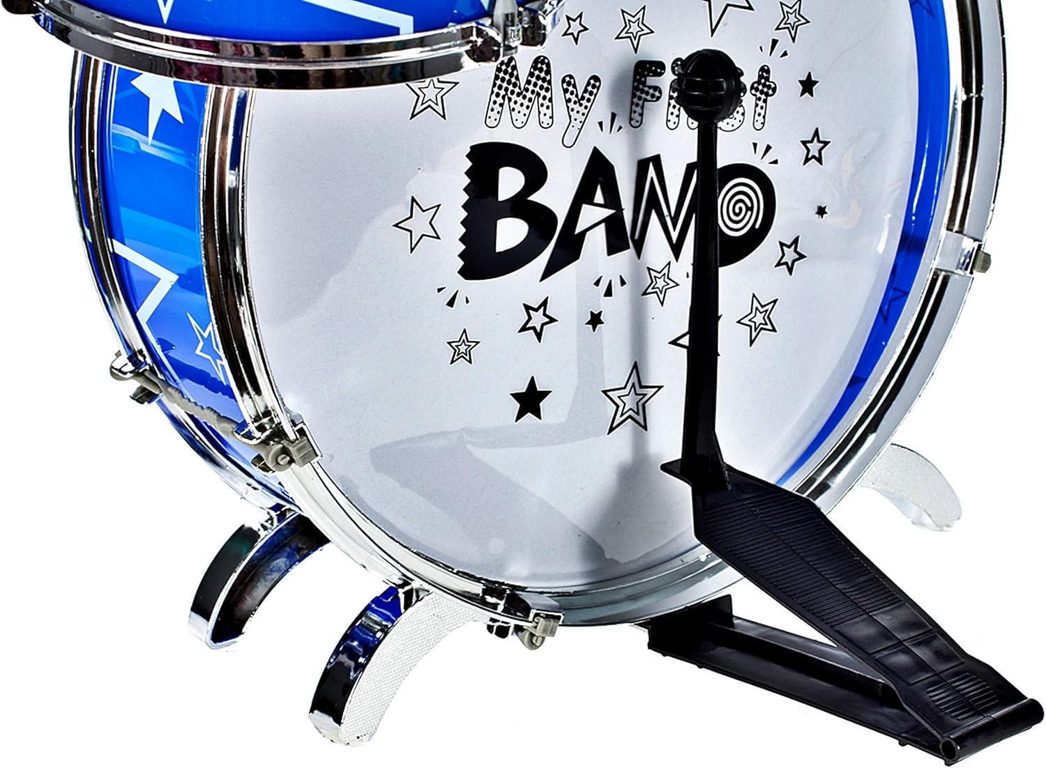 Kids Beginner Jazz Drum Set with Chair 25 Pieces Musical Instrument Toy Playset for toddlers and young children