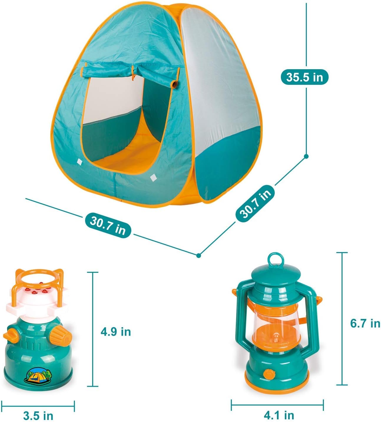 18-Piece Kids Play Tent & Camping Gear Set Fun Outdoor Toy for Children